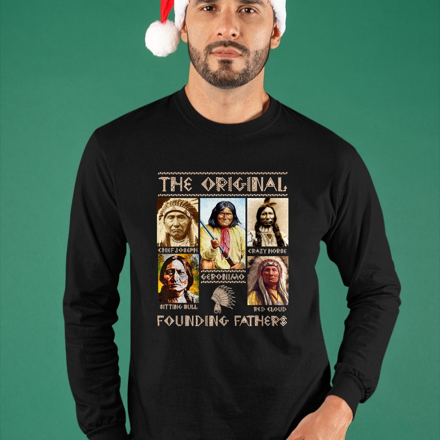 Native American T-Shirts, Vintage Native American Unisex T-Shirt/Hoodie/Sweatshirt HLT00 - The Original Founding Fathers