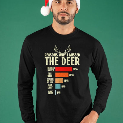Funny Hunting Shirt, Gift For Hunting Lover Unisex T-Shirt/Hoodie/Sweatshirt HLT00 - Funny Hunter Reasons why i Missed the Deer Hunting T-Shirt