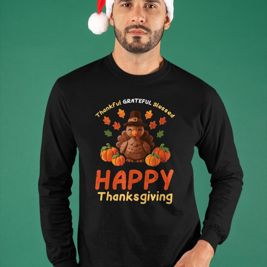 Best Thanksgiving Family Shirt , Funny Thanksgiving UnisexT-Shirt/Hoodie/Sweatshirt HLT00 - Happy Thanksgiving Turkey Coquette Thankful Fall Women Girl T-Shirt