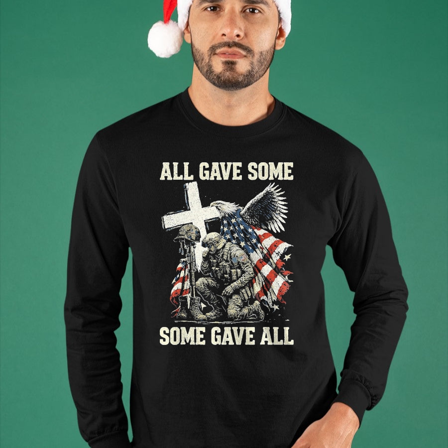 Proud Veteran Shirt, Funny Veteran UnisexT-Shirt/Hoodie/Sweatshirt HLT00 - All Gave Some Some Gave All Patriotic Veteran Design T-Shirt, Men, Black, 3X-Large