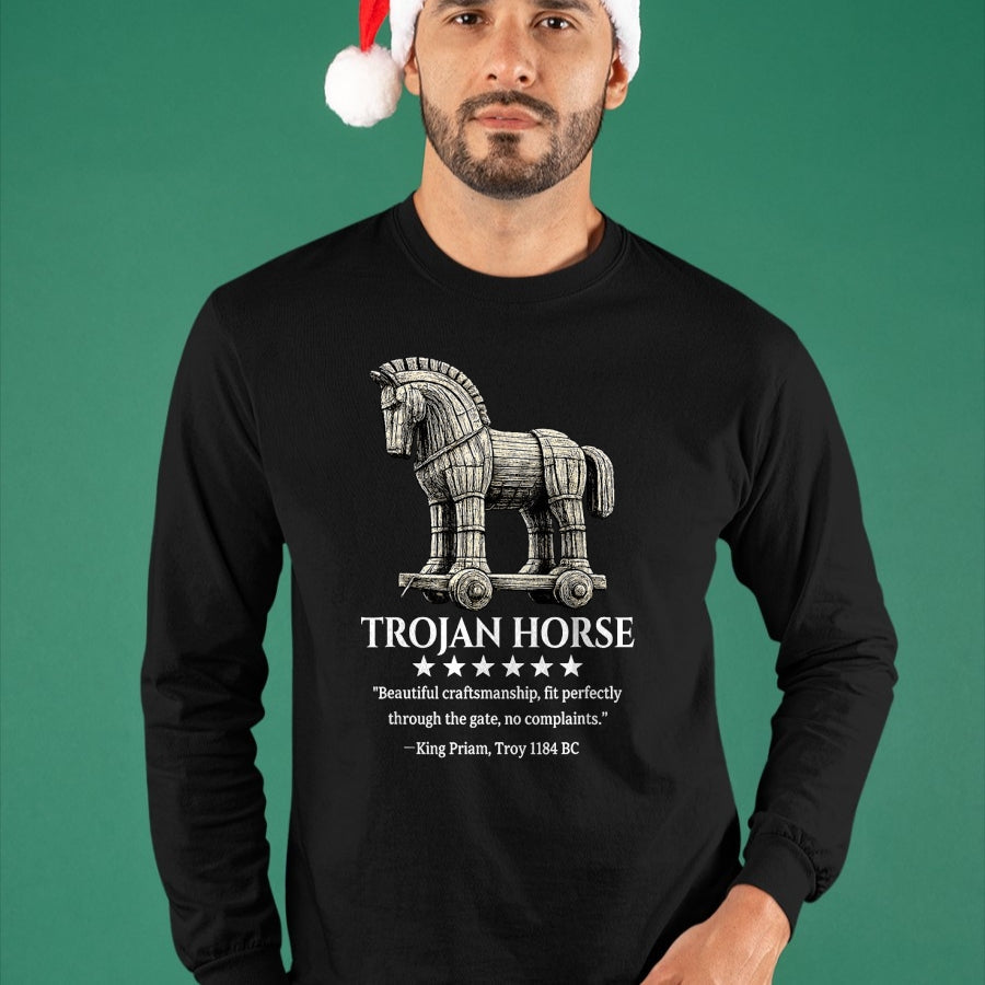 Best Horse Lover Shirt , Funny Horse UnisexT-Shirt/Hoodie/Sweatshirt HLT00 - Trojan Horse King Priam 1184 BC Ancient Greek History Meme T-Shirt