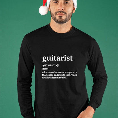 Guitar Lover Shirt, Funny Guitar UnisexT-Shirt/Hoodie/Sweatshirt HLT00 - Guitarist Definition A Human Who Owns More Guitars T-Shirt