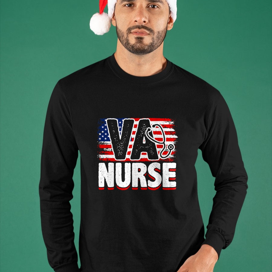 Funny Nurse Shirt, Nurse Unisex T-Shirt/Hoodie/Sweatshirt HLT00 - VA Nurse, Veteran & Patriot Nursing, US Military Nurse T-Shirt