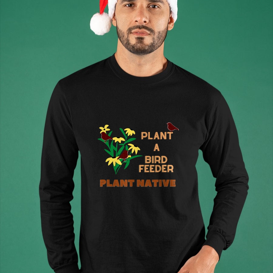 Native American T-Shirts, Vintage Native American Unisex T-Shirt/Hoodie/Sweatshirt HLT00 - Plant a Birdfeeder- Plant Native