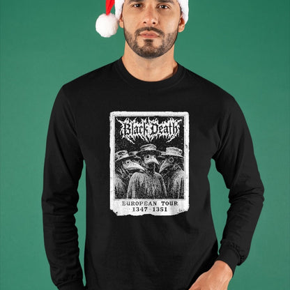 Best Doctor Shirt, Funny Doctor UnisexT-Shirt/Hoodie/Sweatshirt HLT00 - Black Death European Tour  Plague Doctor Fake Band Merch T-Shirt