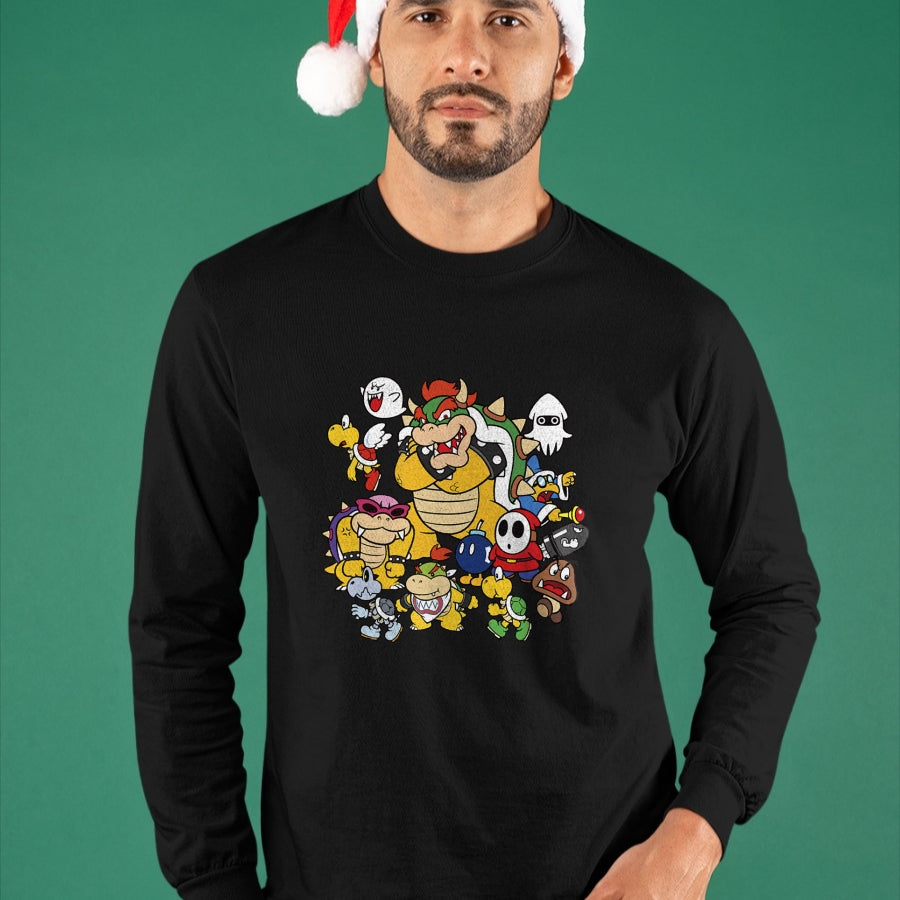 Best Wife Shirt, Wife and Husband Unisex T-Shirt/Hoodie/Sweatshirt HLT00 - Nintendo Super Mario Bowser Enemy Group Shot T-Shirt (1)