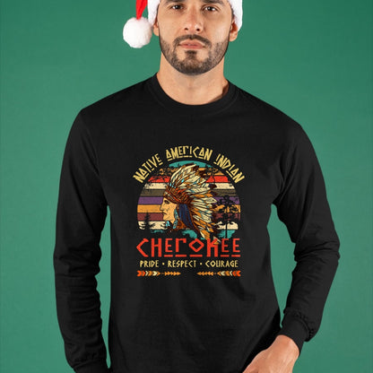 Native American T-Shirts, Vintage Native American Unisex T-Shirt/Hoodie/Sweatshirt HLT00 - Cherokee Native American Indian Pride Indigenous Tribe