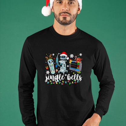 Funny Nurse Shirt, Nurse Unisex T-Shirt/Hoodie/Sweatshirt HLT00 - Funny Jingle Bells Telemetry Nurse Christmas Tech Nursing T-Shirt