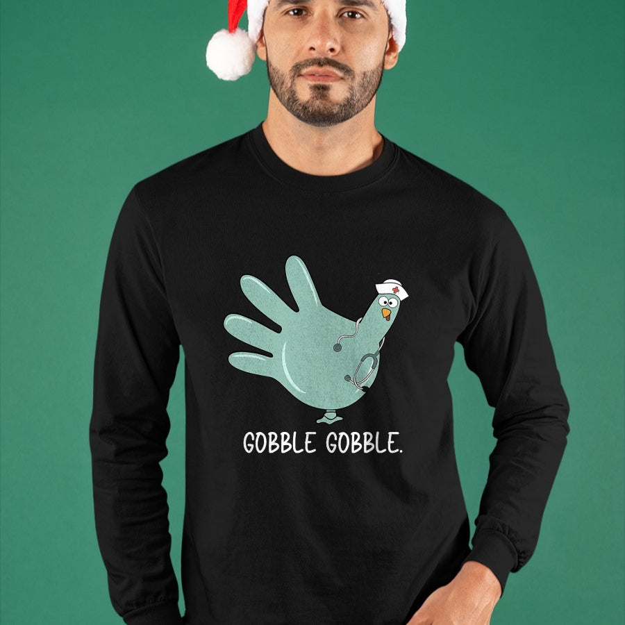 Funny Nurse Shirt, Nurse Unisex T-Shirt/Hoodie/Sweatshirt HLT00 - Turkey Glove Nurse Thanksgiving T-Shirt