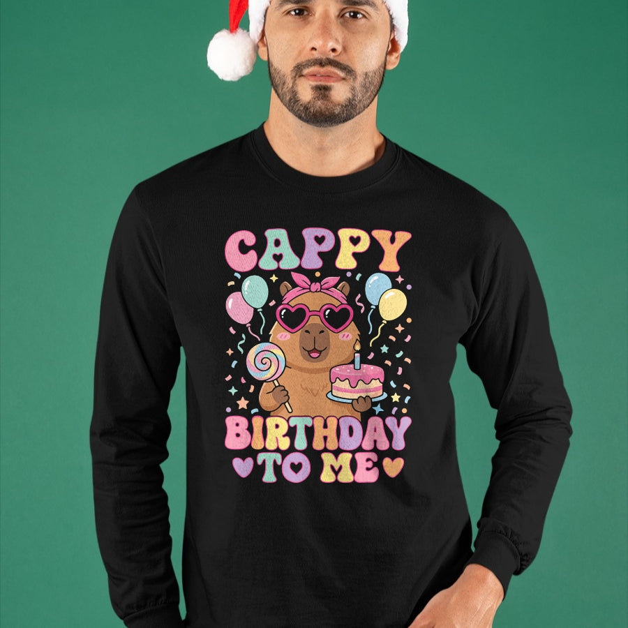 Cute Capybara Shirt, Funny Capybara Unisex T-Shirt/Hoodie/Sweatshirt HLT00 - Funny Capybara Birthday to Me Cute Girls Birthday Capybara T-Shirt