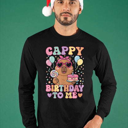 Cute Capybara Shirt, Funny Capybara Unisex T-Shirt/Hoodie/Sweatshirt HLT00 - Funny Capybara Birthday to Me Cute Girls Birthday Capybara T-Shirt