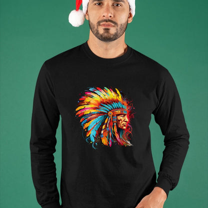 Native American T-Shirts, Vintage Native American Unisex T-Shirt/Hoodie/Sweatshirt HLT00 - Native American Indian Headdress design Tees Men Women