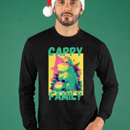 Cute Capybara Shirt, Funny Capybara Unisex T-Shirt/Hoodie/Sweatshirt HLT00 - Capybara Long Sleeve T-Shirt (8)