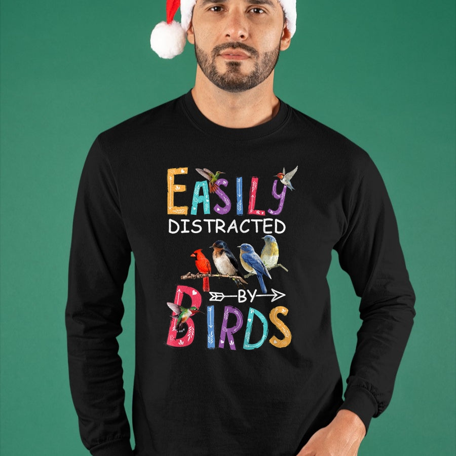 Best Thanksgiving Family Shirt , Funny Thanksgiving UnisexT-Shirt/Hoodie/Sweatshirt HLT00 - Easily Distracted by Birds Funny Bird T-Shirt Small