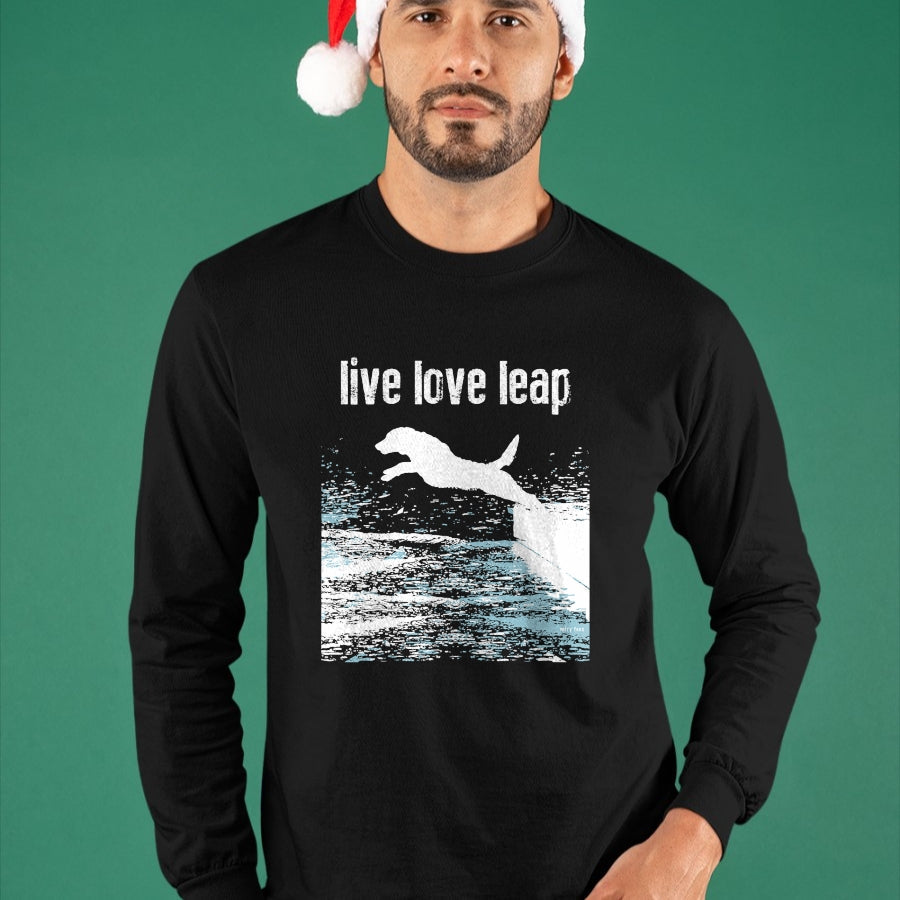 Dog Love Shirt, Dog Lover Gift T-Shirt/Hoodie/Sweatshirt HLT00 - Live Love Leap - Canine Agility - Dog Sports - Dock Diving T-Shirt