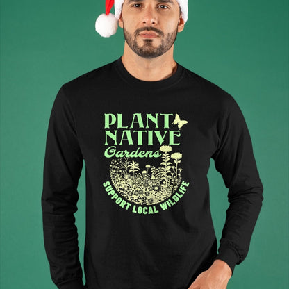 Native American T-Shirts, Vintage Native American Unisex T-Shirt/Hoodie/Sweatshirt HLT00 - Plant Native Gardens Support Local Wildlife Gardening