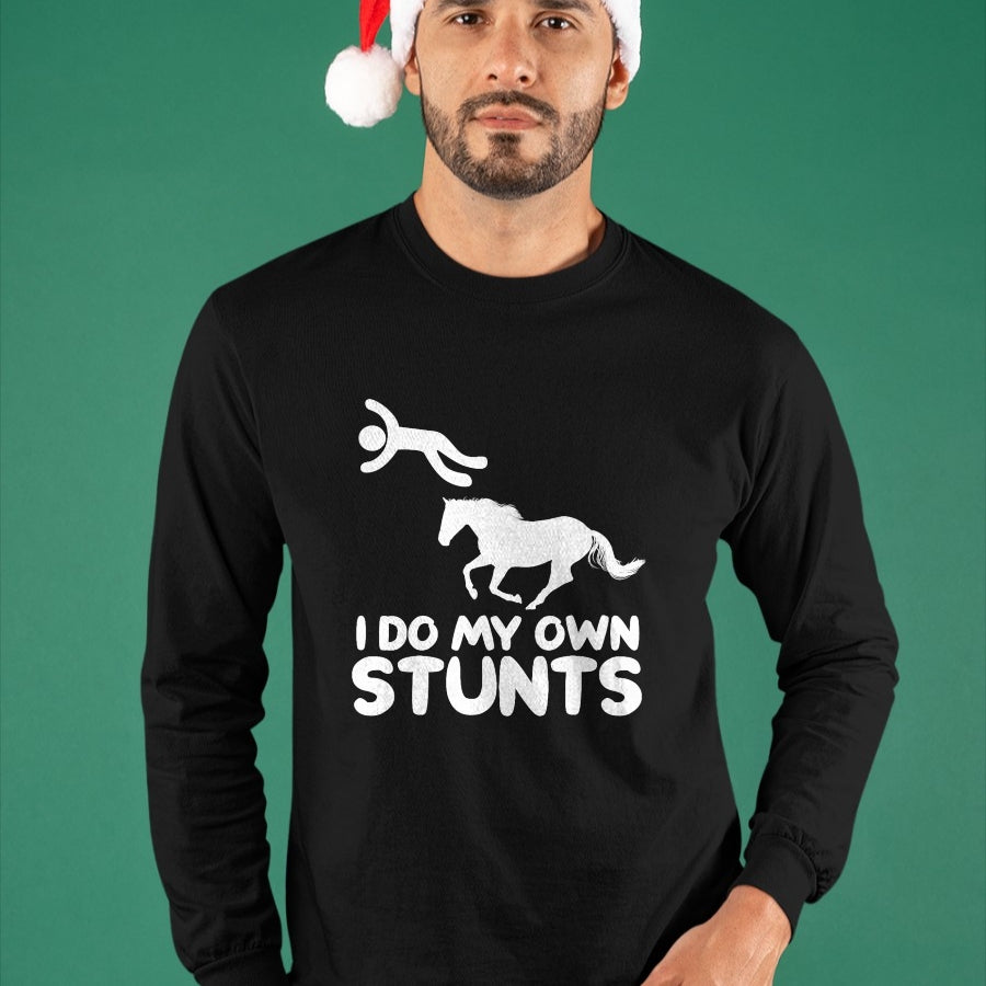 Best Horse Lover Shirt , Funny Horse UnisexT-Shirt/Hoodie/Sweatshirt HLT00 - I Do My Own Stunts Horse Rider Equestrian Horseback Riding T-Shirt
