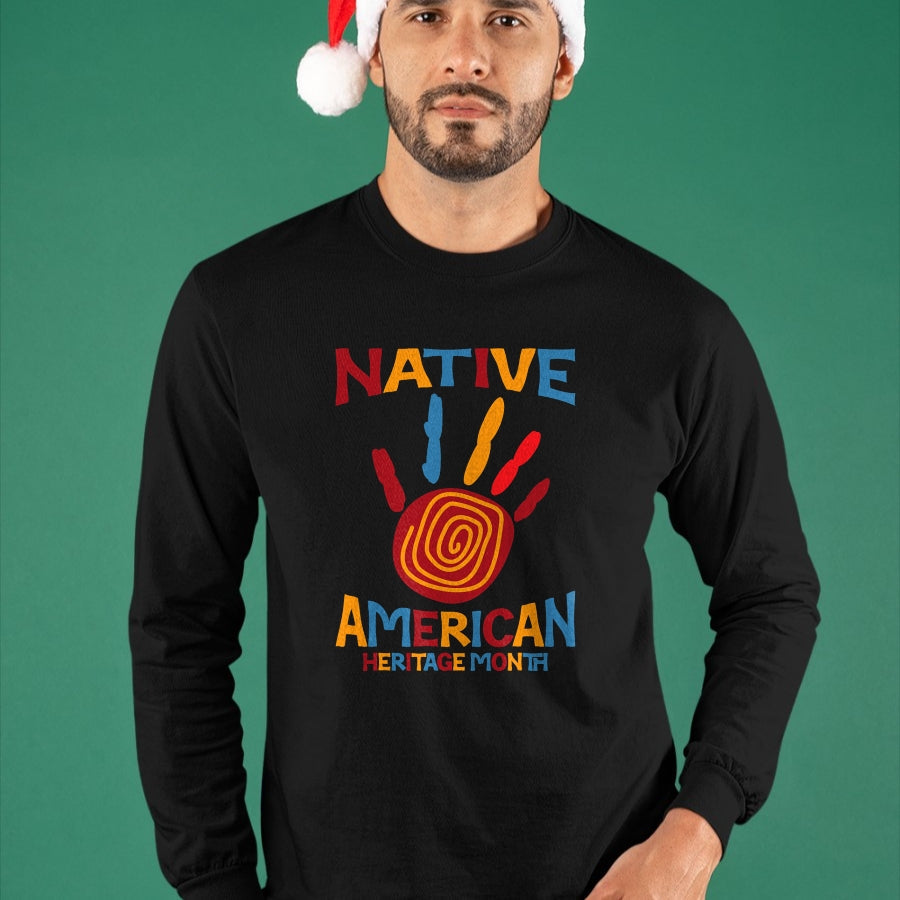Native American T-Shirts, Vintage Native American Unisex T-Shirt/Hoodie/Sweatshirt HLT00 - Native American Heritage Month Hand Indigenous Native Pride