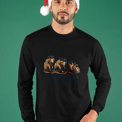 Best Horse Lover Shirt , Funny Horse UnisexT-Shirt/Hoodie/Sweatshirt HLT00 - Walking By Faith Tripping Constantly Western Horse Christian T-Shirt