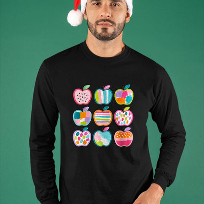 Best Teacher Shirt, Funny Teacher UnisexT-Shirt/Hoodie/Sweatshirt HLT00 - Preppy Art Apples Back to School Teacher Student Cute Apple T-Shirt
