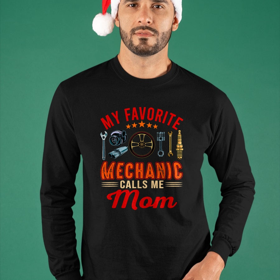 Best Mechanic Life Shirt, Funny Mechanic UnisexT-Shirt/Hoodie/Sweatshirt HLT00 - Vintage My Favorite Mechanic Calls Me Mom Funny Mechanic T-Shirt