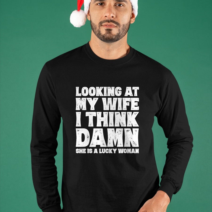 Best Wife Shirt, Wife and Husband Unisex T-Shirt/Hoodie/Sweatshirt HLT00 - Funny Dad Joke Quote for Husband Father from Wife T-Shirt