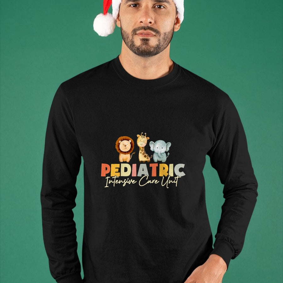 Funny Nurse Shirt, Nurse Unisex T-Shirt/Hoodie/Sweatshirt HLT00 - Pediatric Intensive Care Unit Nurse Cute Animals PICU Nurse T-Shirt