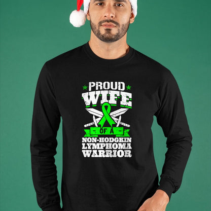 Best Wife Shirt, Wife and Husband Unisex T-Shirt/Hoodie/Sweatshirt HLT00 - Gift for wife T shirt, lucky wife   Proud Wife Of A Non-Hodgkin Lymphoma Warrior Awareness T-Shirt