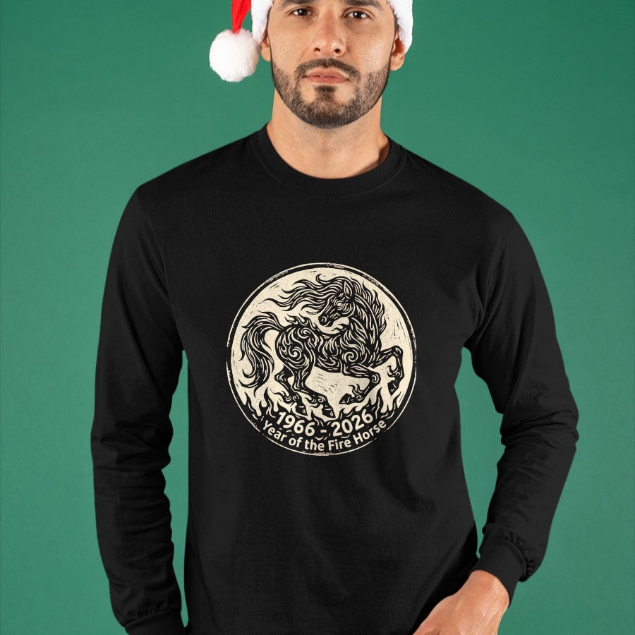 Best Horse Lover Shirt , Funny Horse UnisexT-Shirt/Hoodie/Sweatshirt HLT00 -  1966 2026 Year of The Fire Horse Chinese Zodiac 1966 Vintage T-Shirt, Men, Black, 3X-Large