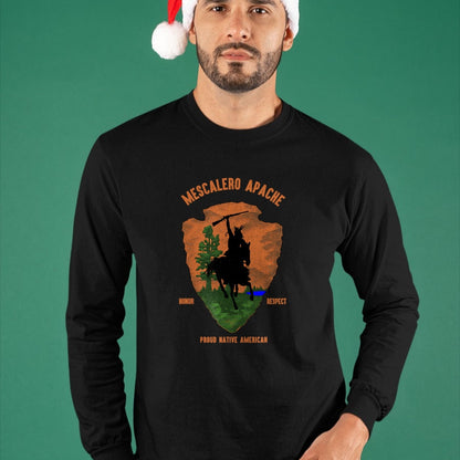 Native American T-Shirts, Vintage Native American Unisex T-Shirt/Hoodie/Sweatshirt HLT00 - MESCALERO APACHE Tribe Native American Indian Retro Arrow