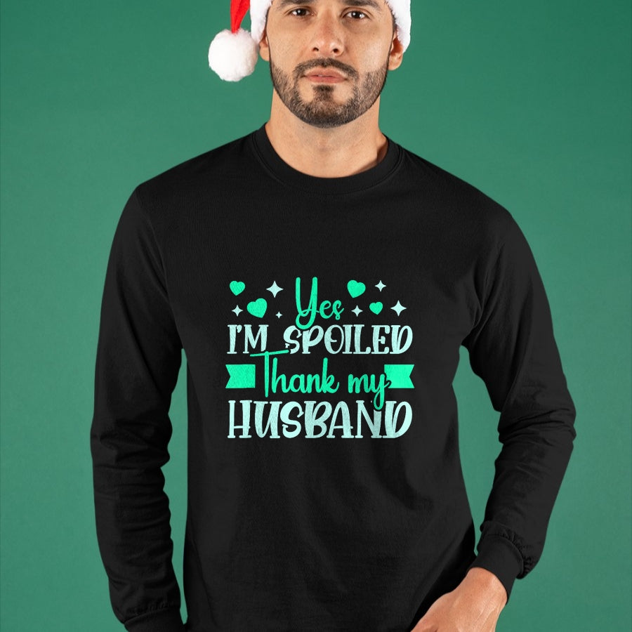 Best Wife Shirt, Wife and Husband Unisex T-Shirt/Hoodie/Sweatshirt HLT00 - Gift for wife T shirt, spoiled wife   Funny Wife I’M Spoiled Thank My Husband Spoiled Wife Tank Top (2)