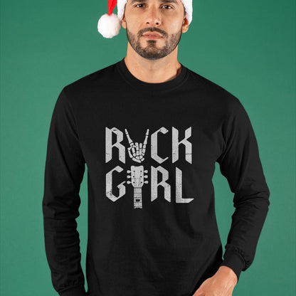 Guitar Lover Shirt, Funny Guitar UnisexT-Shirt/Hoodie/Sweatshirt HLT00 - Girls Rock, Rock_n Roll Girl, Rock On Skeleton, Guitar Band T-Shirt