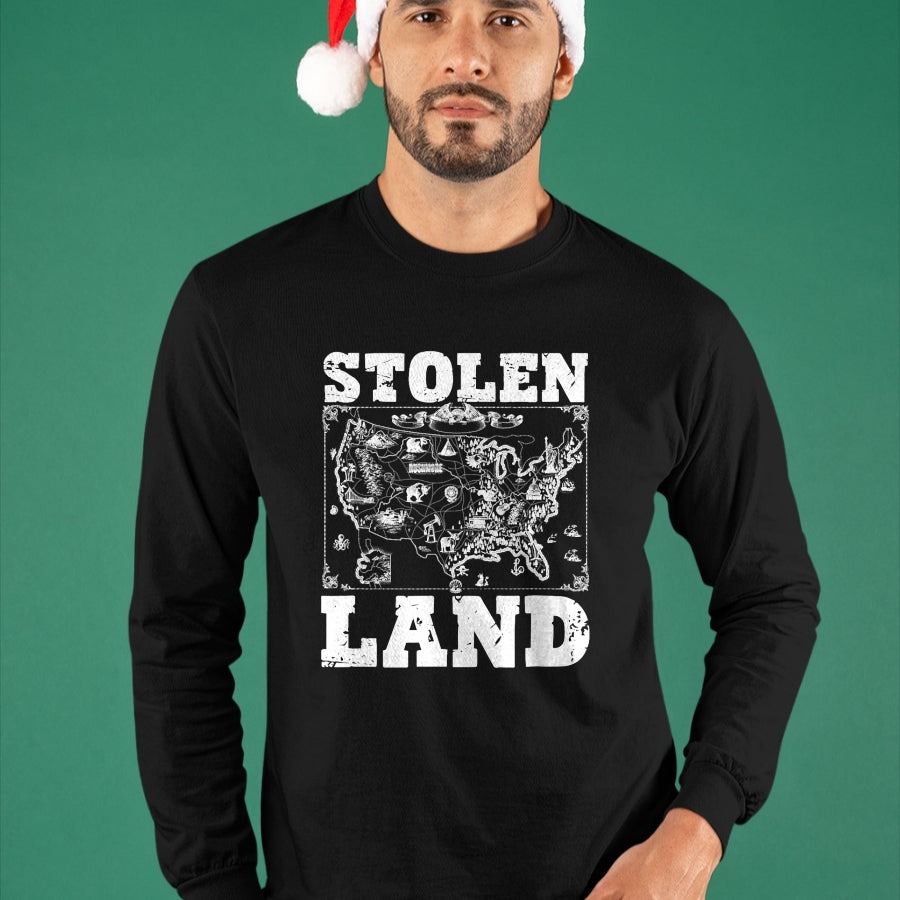 Native American T-Shirts, Vintage Native American Unisex T-Shirt/Hoodie/Sweatshirt HLT00 - Stolen Land Indian Pride Tribes Native American Indigenous