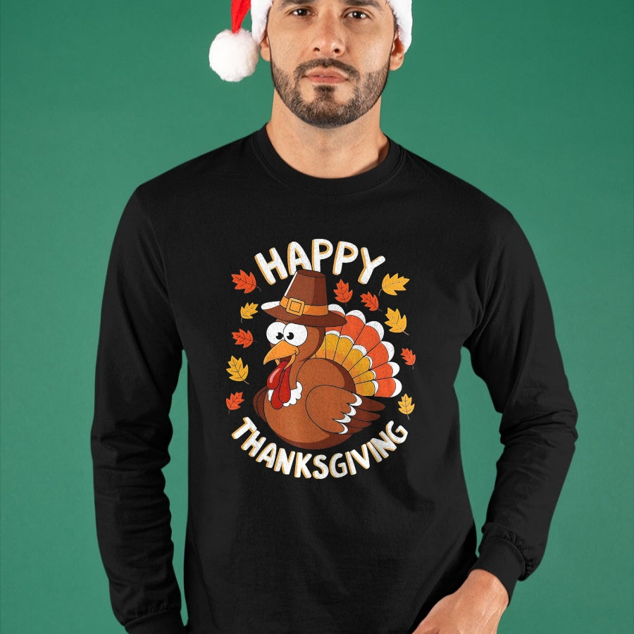 Best Thanksgiving Family Shirt , Funny Thanksgiving UnisexT-Shirt/Hoodie/Sweatshirt HLT00 - Happy Thanksgiving Funny Turkey Family Dinner Thanksgiving T-Shirt, Men, Black, 3X-Large