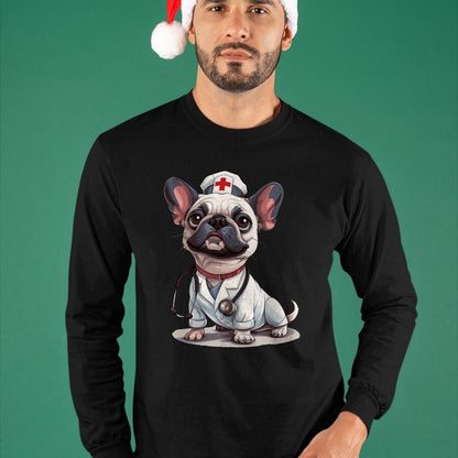 Best Doctor Shirt, Funny Doctor UnisexT-Shirt/Hoodie/Sweatshirt HLT00 - French Bulldog Nurse Dog Doctor Stethoscope T-Shirt