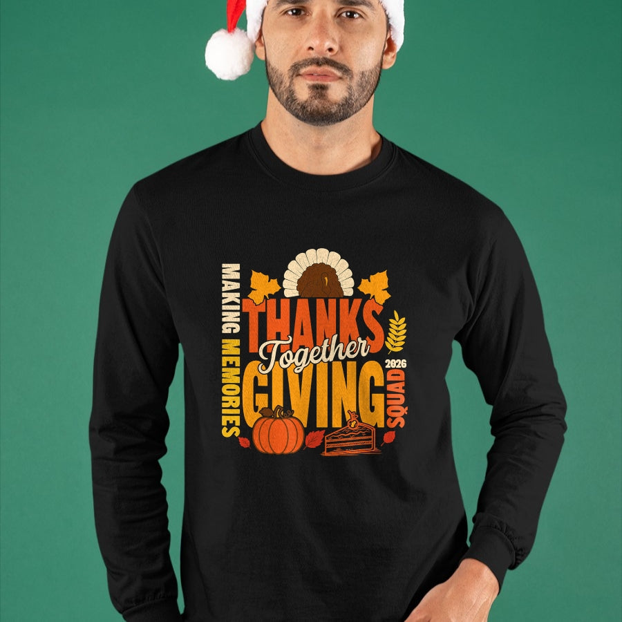 Best Thanksgiving Family Shirt , Funny Thanksgiving UnisexT-Shirt/Hoodie/Sweatshirt HLT00 - Family Thanksgiving Squad 2026 Matching Family Thanksgiving T-Shirt (2)