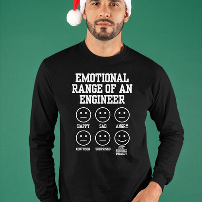 Best Mechanic Life Shirt, Funny Mechanic UnisexT-Shirt/Hoodie/Sweatshirt HLT00 - Emotional Range of an Engineer Funny Engineering Faces Fan T-Shirt