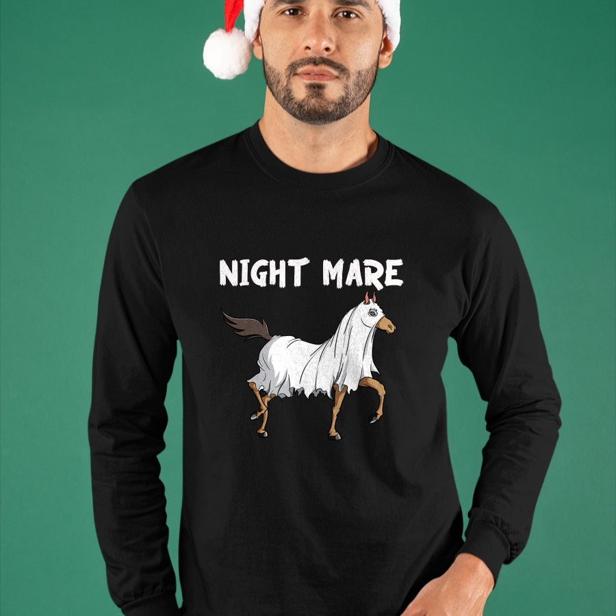 Best Horse Lover Shirt , Funny Horse UnisexT-Shirt/Hoodie/Sweatshirt HLT00 - Horse Ghost Night Mare  Equestrian Horse Lover Halloween T-Shirt