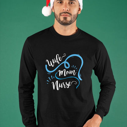 Funny Nurse Shirt, Nurse Unisex T-Shirt/Hoodie/Sweatshirt HLT00 - Wife Mom Nurse T Shirt for Nurses (LPN, BSN, RN, NP) (1)