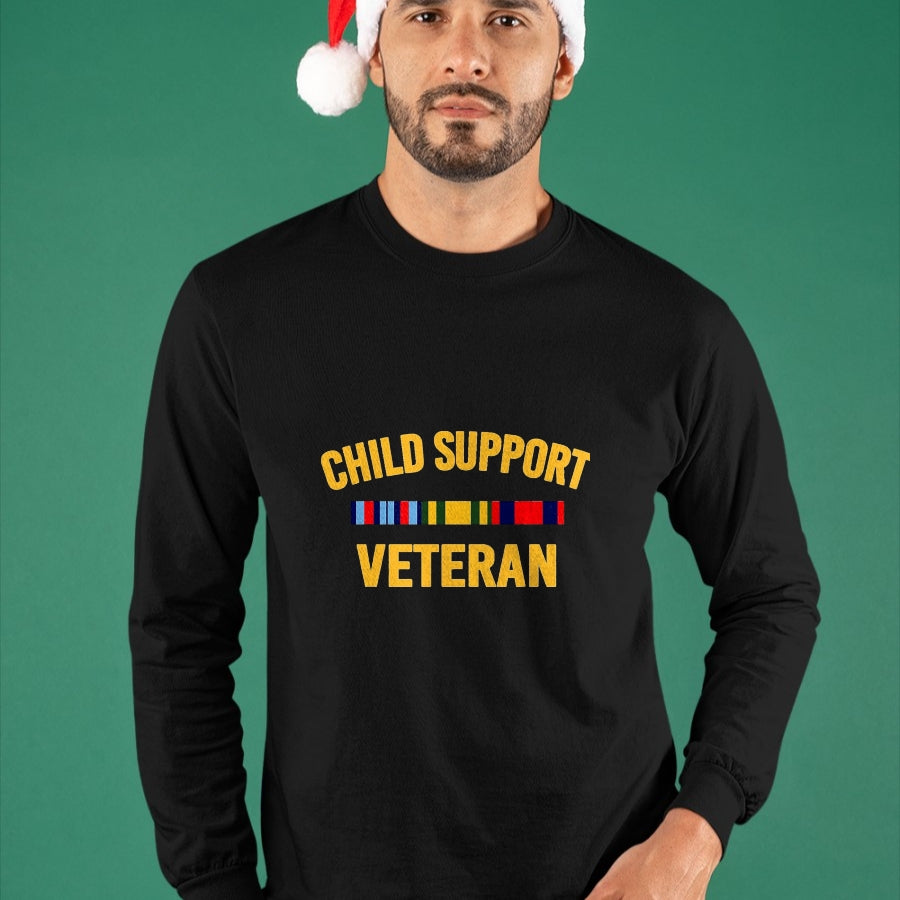 Proud Veteran Shirt, Funny Veteran UnisexT-Shirt/Hoodie/Sweatshirt HLT00 - Child Support Veteran Shirts Patriots Veteran Flag T-Shirt, Men, Black, 3X-Large