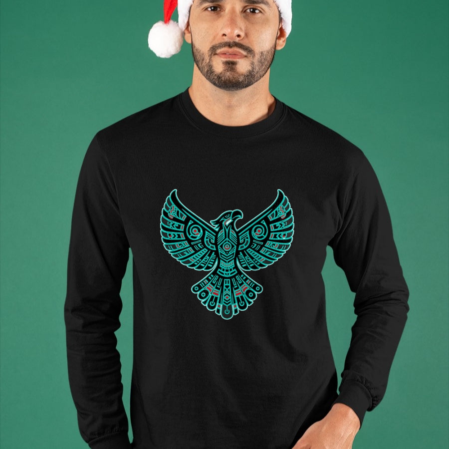 Native American T-Shirts, Vintage Native American Unisex T-Shirt/Hoodie/Sweatshirt HLT00 - Thunderbird Native American Tribal Art (1)