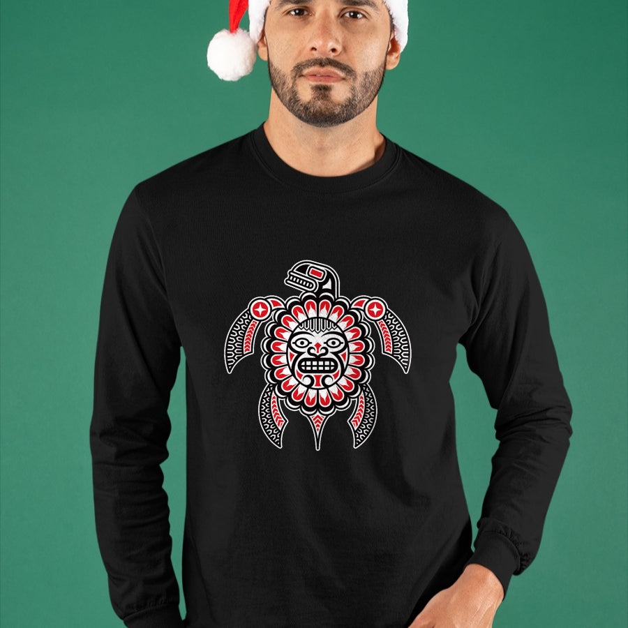 Native American T-Shirts, Vintage Native American Unisex T-Shirt/Hoodie/Sweatshirt HLT00 - Haida Turtle American Indian Native America Indigenous