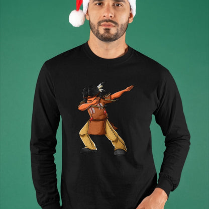 Native American T-Shirts, Vintage Native American Unisex T-Shirt/Hoodie/Sweatshirt HLT00 - Dabbing Indian Funny Cute Native American Dance Dab Gift
