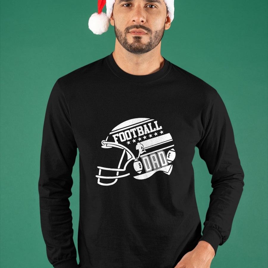 Gift for Dad Shirt, Funny Dad Unisex T-Shirt/Hoodie/Sweatshirt HLT00 – Football Dad Helmet For Men Proud Fathers Day College Season T-Shirt