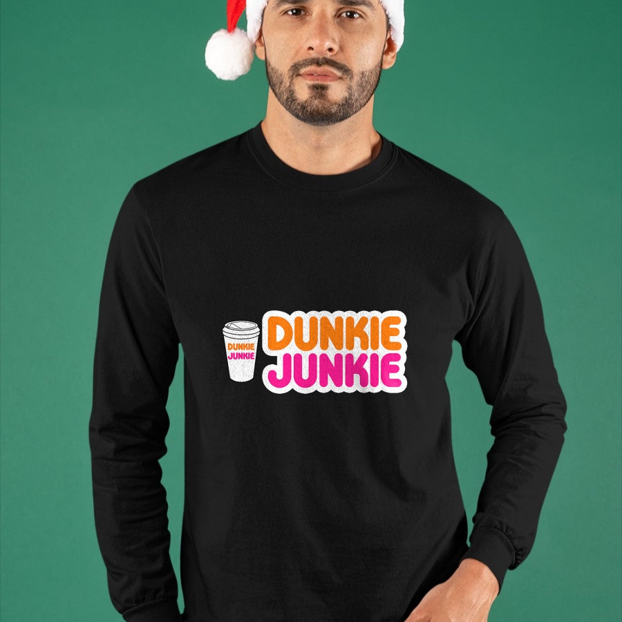 Best Thanksgiving Family Shirt , Funny Thanksgiving UnisexT-Shirt/Hoodie/Sweatshirt HLT00 - Funny Dunkie Junkie Coffee Love Funny Coffee Saying T-Shirt (2)