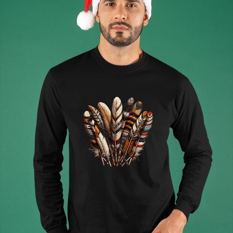 Native American T-Shirts, Vintage Native American Unisex T-Shirt/Hoodie/Sweatshirt HLT00 - Southwest Native American Indian Feather