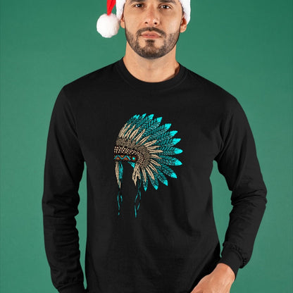 Native American T-Shirts, Vintage Native American Unisex T-Shirt/Hoodie/Sweatshirt HLT00 - Native American Indian Headdress Costume Jewelry Decor