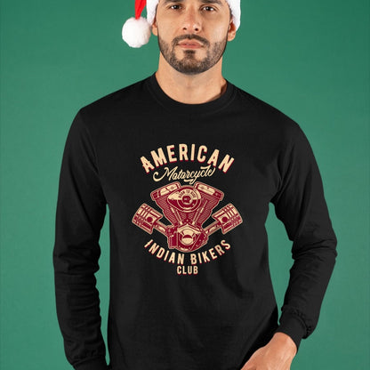 Native American T-Shirts, Vintage Native American Unisex T-Shirt/Hoodie/Sweatshirt HLT00 - native American Motorcycle Indian Bikers Club