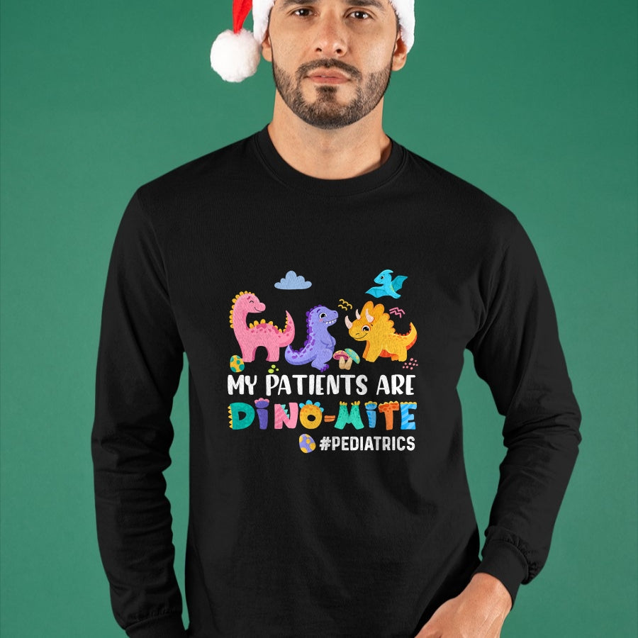 Funny Nurse Shirt, Nurse Unisex T-Shirt/Hoodie/Sweatshirt HLT00 - Pediatric Nurse PEDS Nursing Appreciation Pediatric Dinosaur T-Shirt