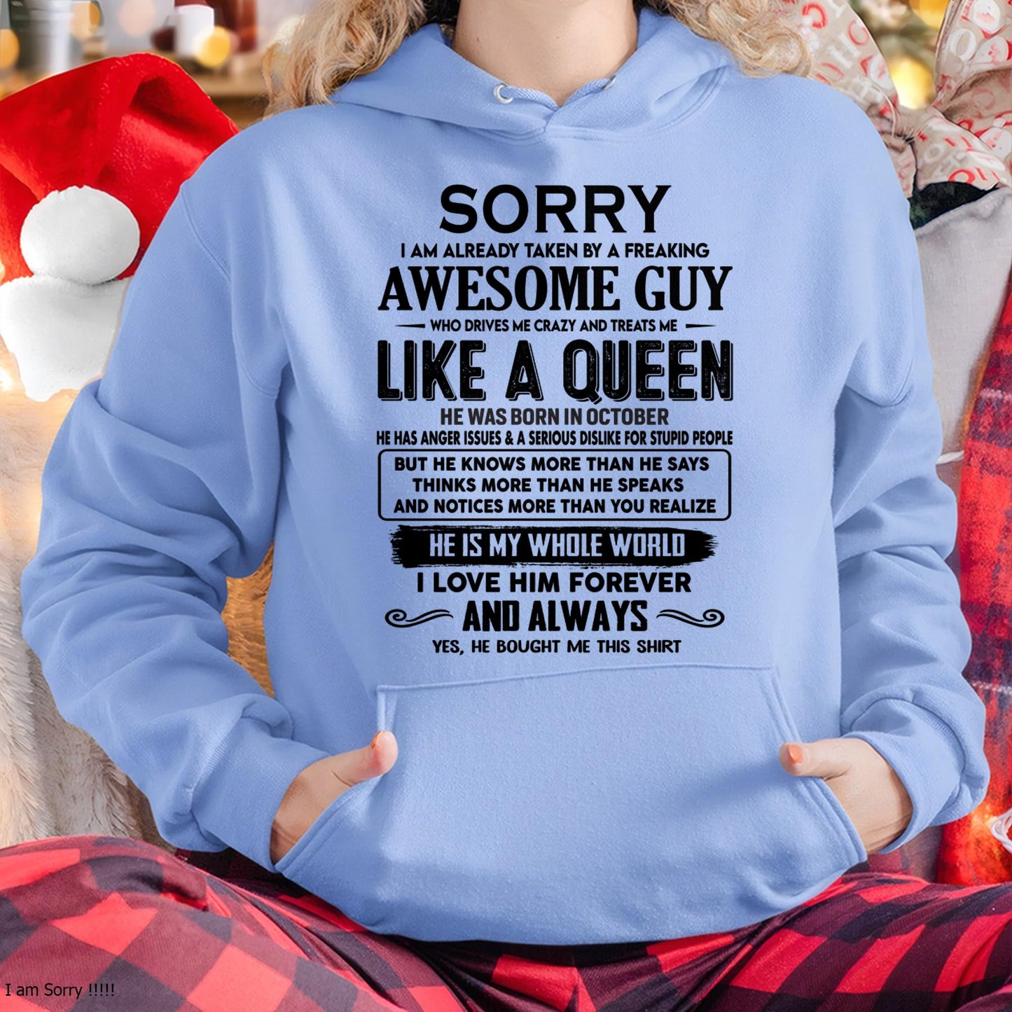 October - Sorry I am already taken by a freaking awesome guy - Gift for Wife From Husband - CCDI10 (SKU-SRG-10)